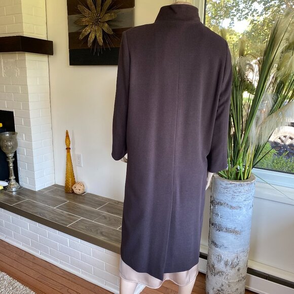 Jaeger Wool Cashmere Angora Overcoat Great Britain Sz12 - Picture 4 of 14